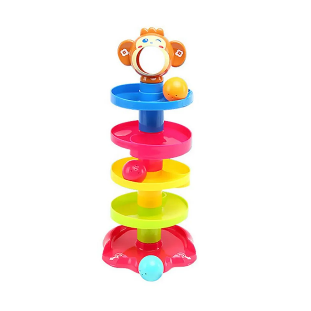 Baby Ball Drop Tower Stacking Toy Hand Grasp Educational Ball Run Set for Toddlers and Kids