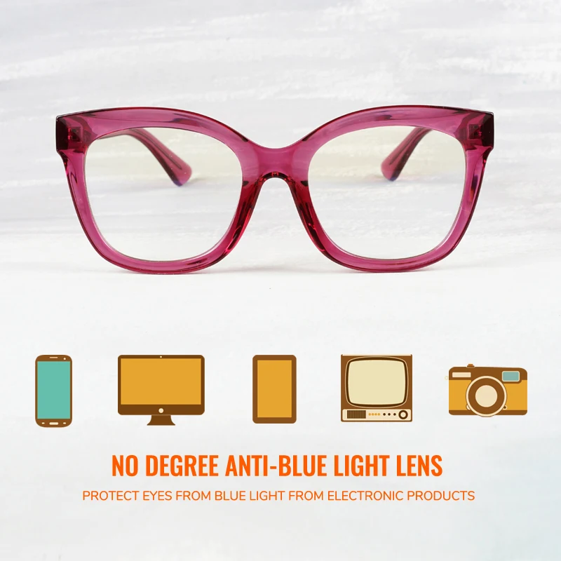 Toketorism Oversized Women's Glasses Blue Light Blocking Square Eyewear Optical Spectacle Eyeglasses Frames 1012