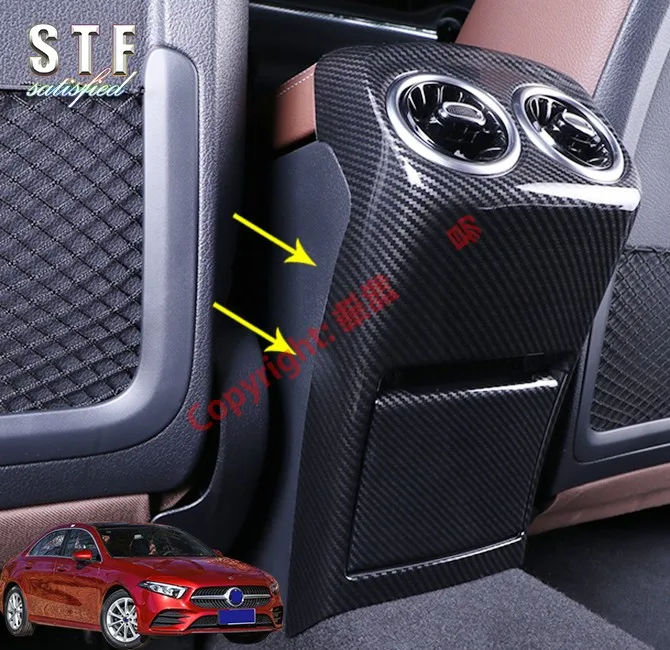 

Carbon Fiber Style Interior Rear Air-Condition Vent Outlet Cover Trim For Benz A Class W177 2019 2020 Car Accessories Stickers