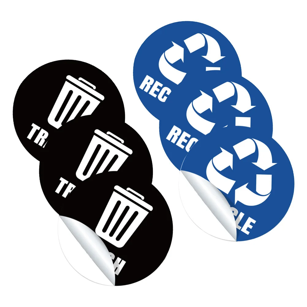 

1 set Waste Sorting Stickers Garbage Classification Labels Adhesive Decals For Home Office Hotel Trash Can Waste Bin