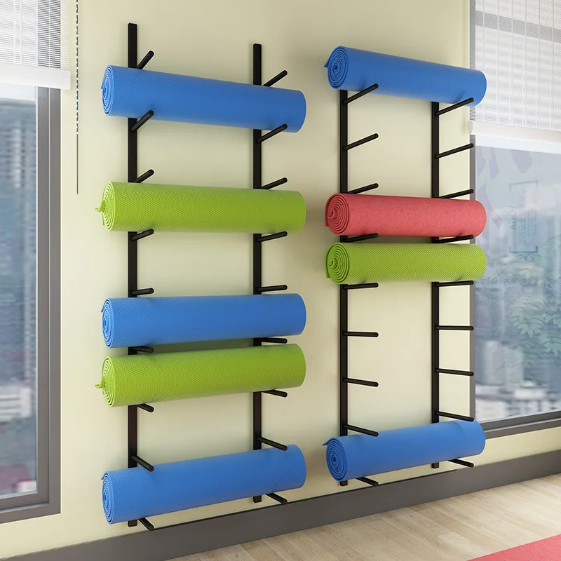 custom.Gym Custom Multi Layer YogaStorage Rack Shelves High Quality Wall Mounted YogaDisplay Rack