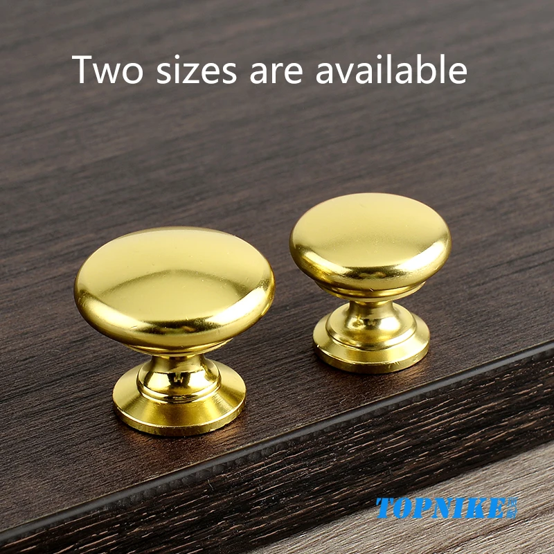 drawer knob Bathroom cabinet wardrobe door handle round shape modern style Chrome gold colour Single screw hole