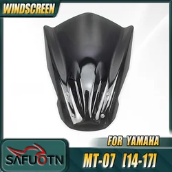 for MT 07 Windshield Windscreen for Yamaha MT-07 2014-2017 MT07 Motorcycle Wind Deflector Shield Screen with Bracket Accessories