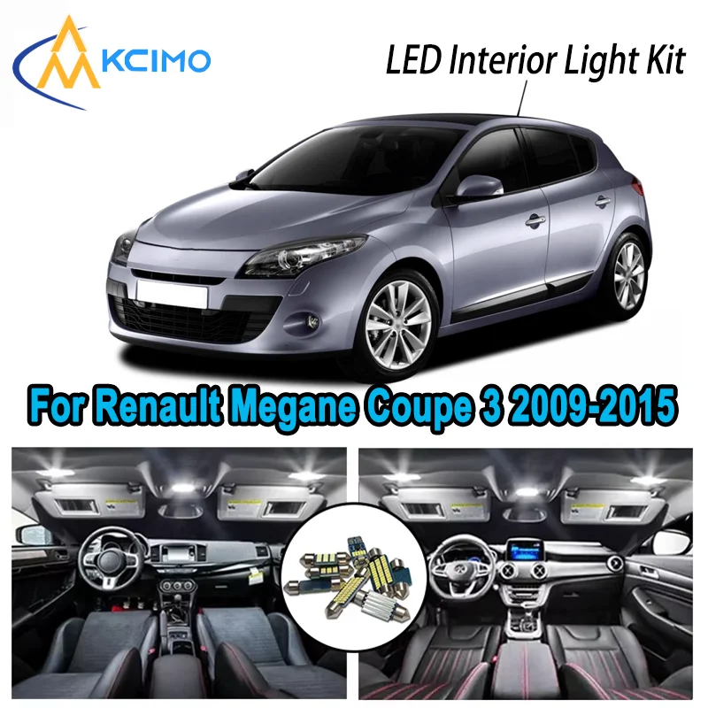 

High-Quality LED Interior Kit for Renault Megane Coupe 3 MK3 III 2009-2015 Premium Error-Free Dome Map Trunk Automotive Lamps