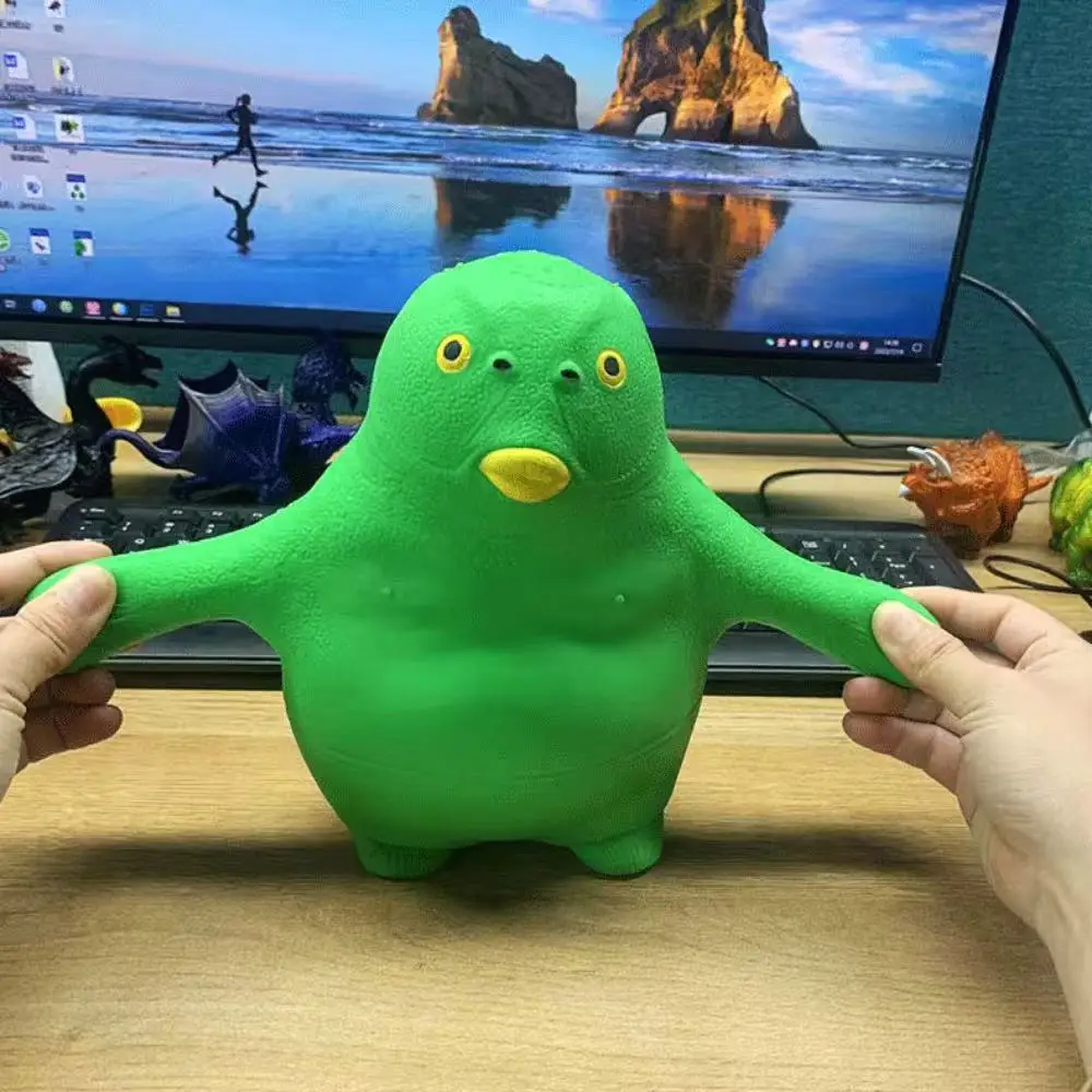 

Extra Large 2KG Cute Ugly Green Fish Monster Toy TPR Stress Relief Pinching Doll Kid Adult Anxiety Relief Office School Car Gift