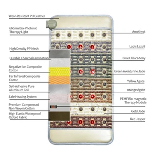 -Kristallmatt, Energiehitze -Magnetfeldtherapie, Matelas PEMF, Chakra, Corps Enier, Chaffage -Lointain 9 Hauptverkaufsmagnetdecke für Massage - №9