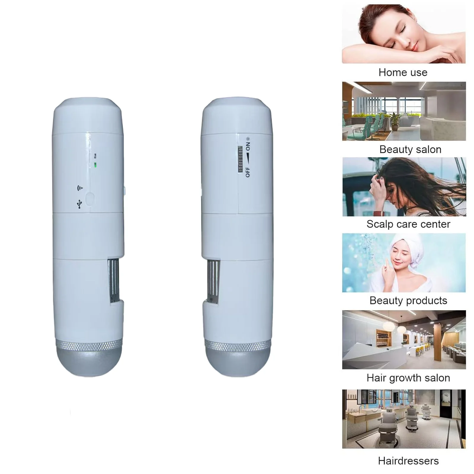 เครื่องตรวจจับหนังศีรษะผมดิจิตอลเครื่องวิเคราะห์ผิวกล้องจุลทรรศน์สําหรับรูขุมขนการทดสอบและการวิเคราะห์ผิวแว่นขยาย 50/200X