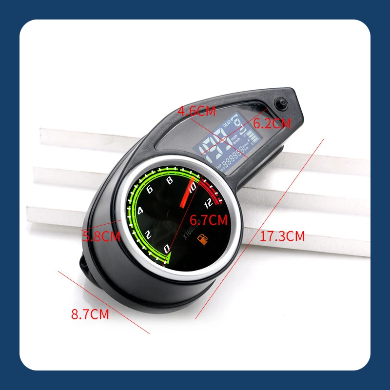 Motorcycle general modified speed meter LCD speedometer ABS water temperature meter dm150 dial accessories