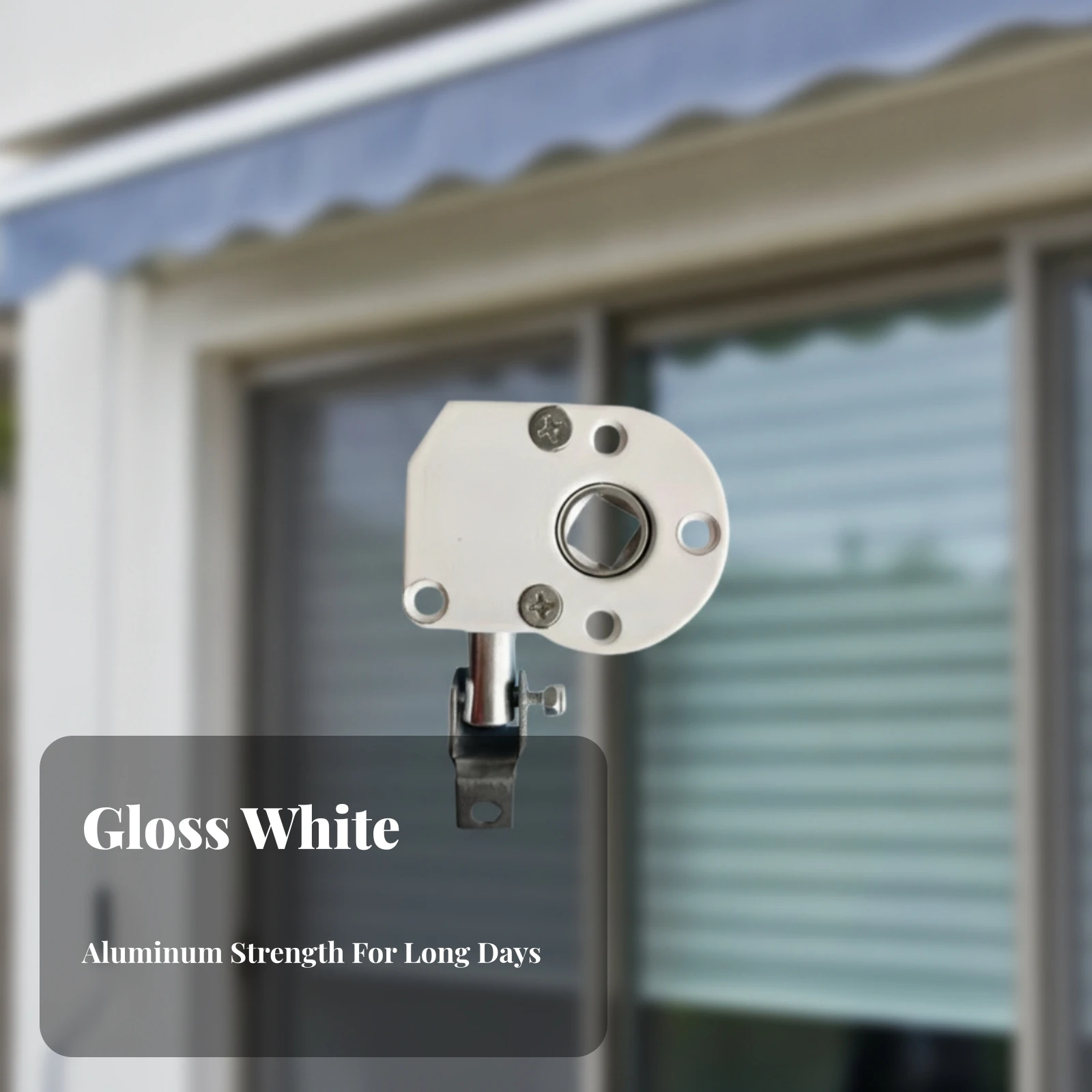 Awning Gear Head with Mounting Bracket Retractable Awning Gear Head Hardware Compact Rust-Resistant for DIYers, Patio Sunshades