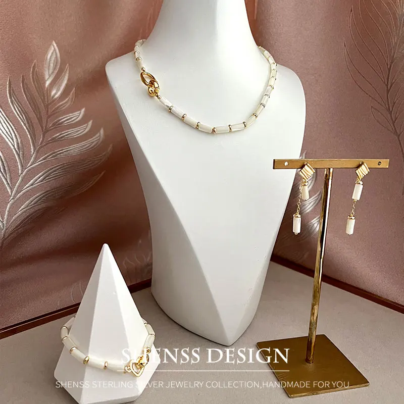 Fashion  Personaliz Shell Earrings Jewelry For Women Copper Plated 14k Gold Accessories