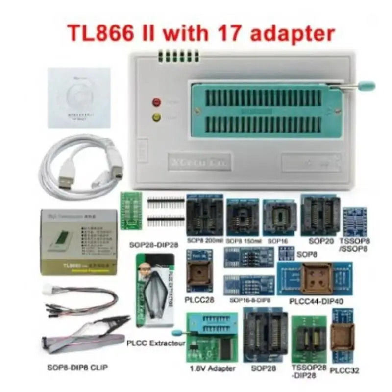 Universal Mini Pro Programmer TL866 II Plus | High-Speed USB Multi-Chip Programmer with 40-Pin ZIF Socket & ICSP Support