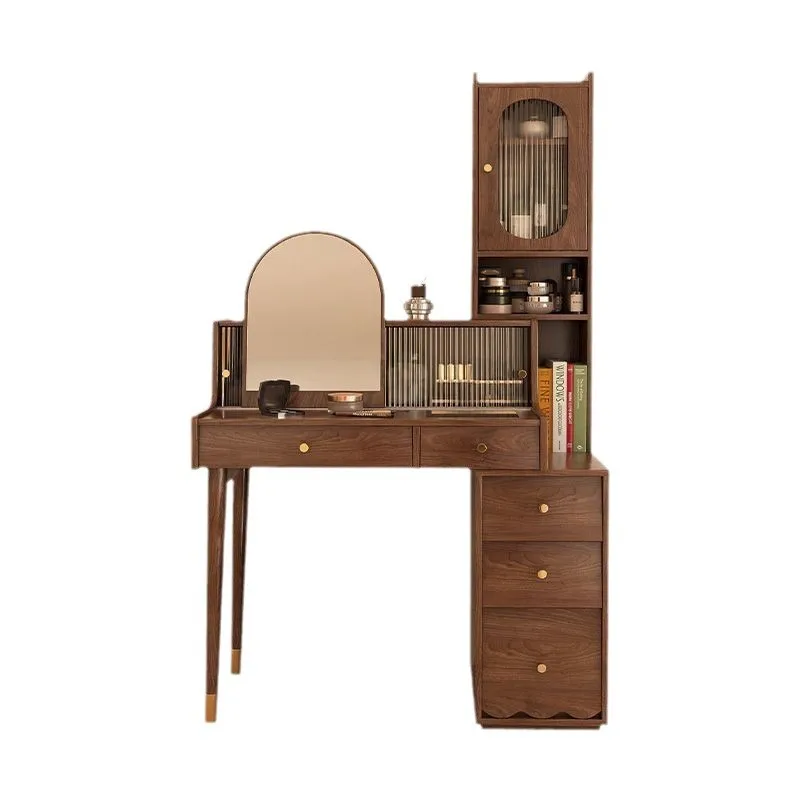 Retro storage cabinet integrated log wind desk master bedroom chest cabinet makeup table