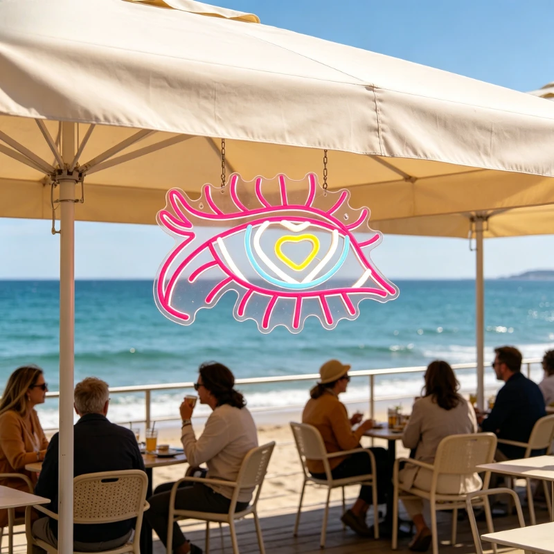 Eye Shaped LED Neon Sign with  - đánh giá và giá Outdoor Lighting Unique