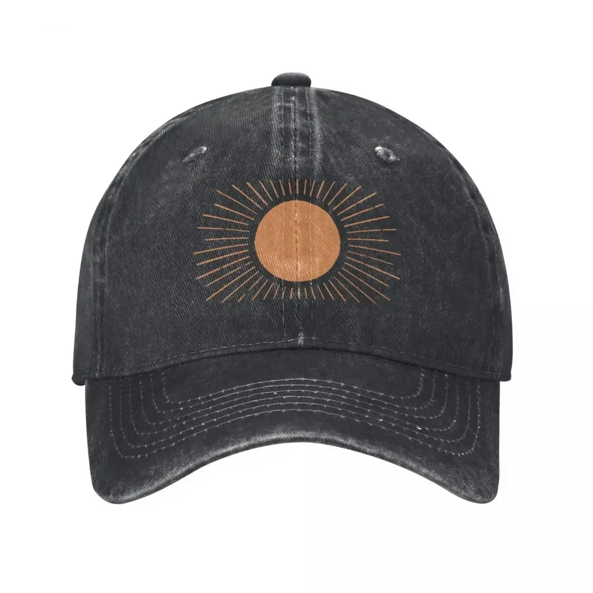 Terracotta boho sun rays Baseball Cap Golf Fishing cap Horse Hat Woman Men's