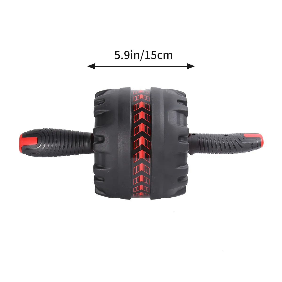 Abdomen Training Roller Red Black Pad Steel Rubber Wide Wheel Ab Wheel Trainer for Home Gym Core Strength Abdomen Trianer