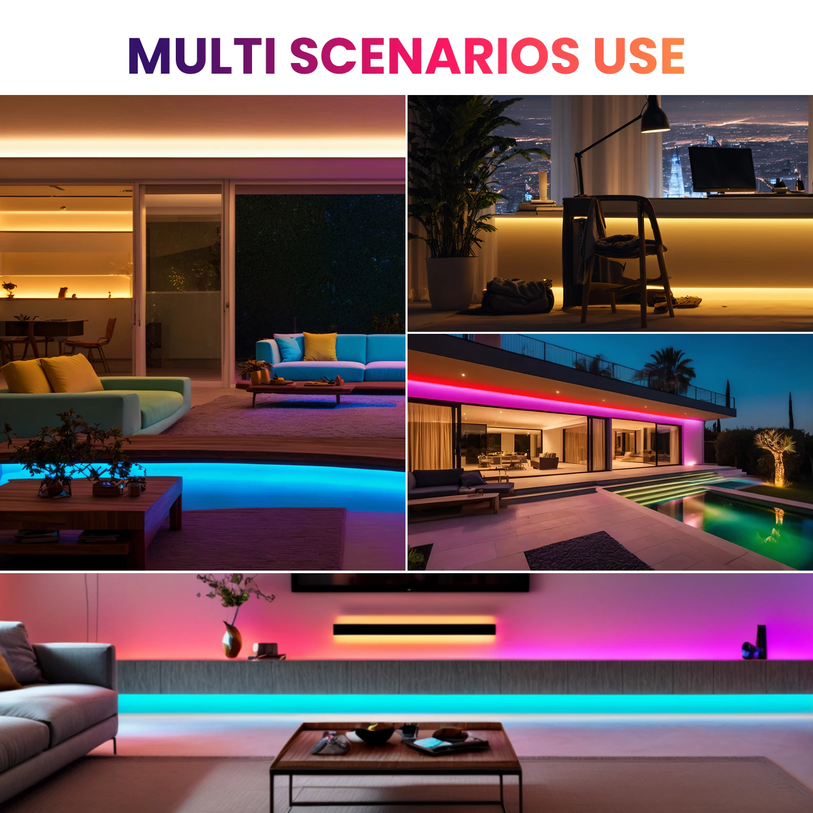 Multicolors 220V COB LED Neon Strip Light 288LEDs/M With/No Switch Plug Waterproof Dimmable Linear Lighting for Kitchen Garden