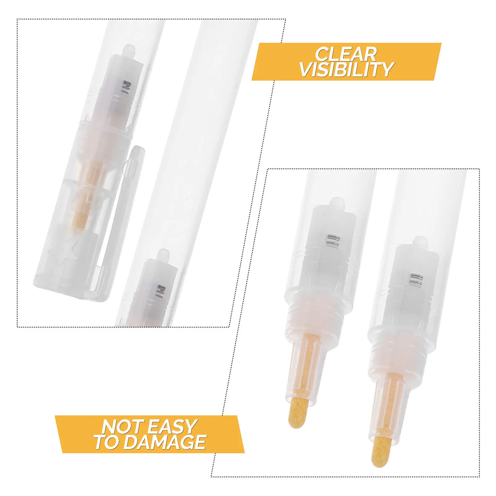 10pcs Blank Plastic Paint Marker Refillable Paint Pen Marker 3mm Empty Tube Round Head Touch Up Pen For Rock Painting Graffiti