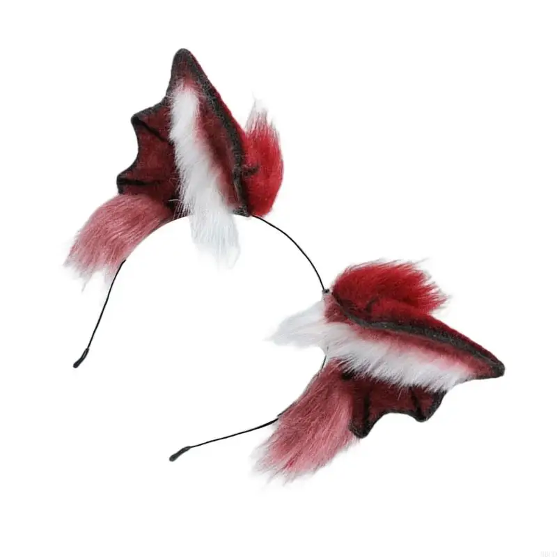 M6cd prendedor cabelo sugador sangue feito à mão morcegos anime festival faixa cabelo halloween para fantasia amante