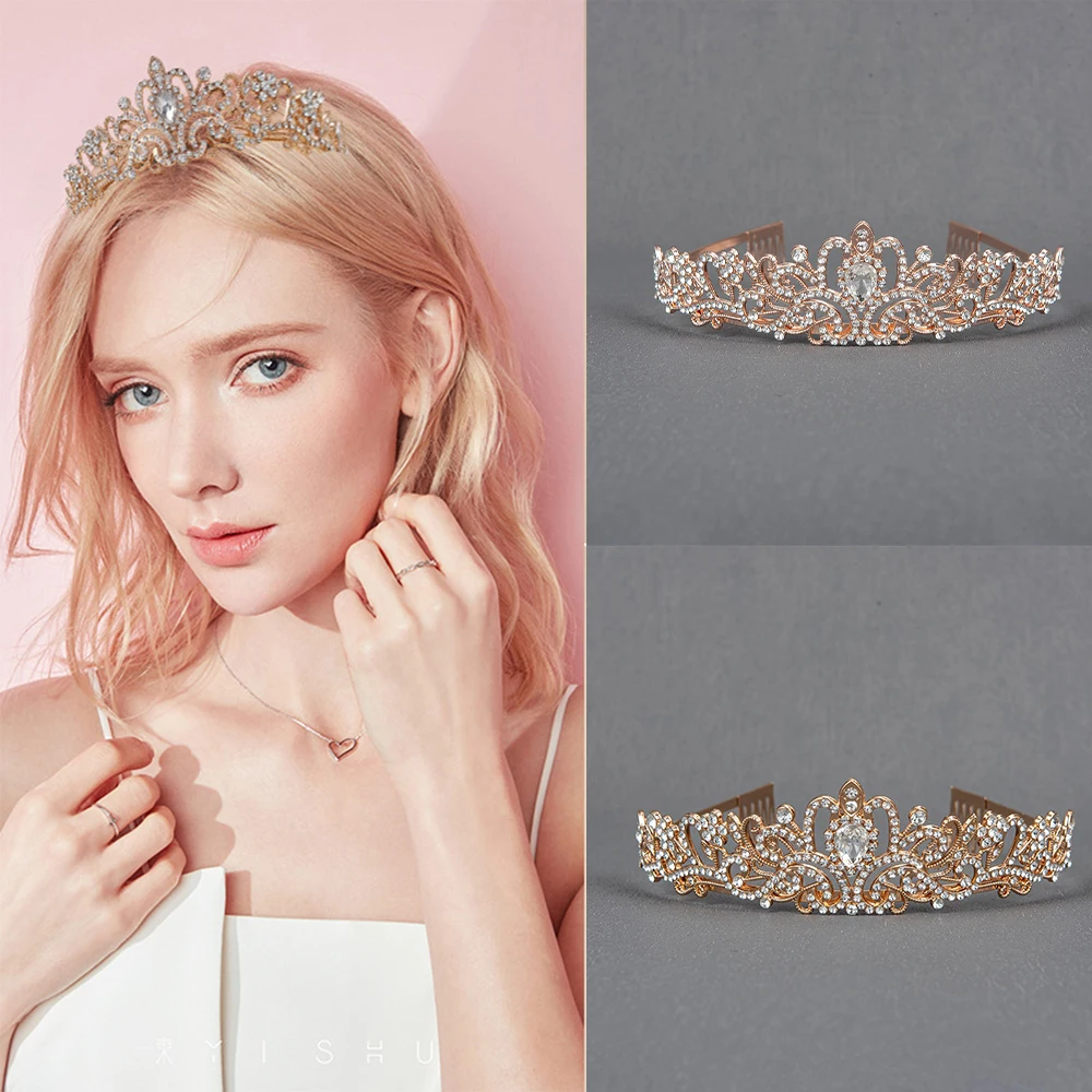 

Beautiful Cute Kid Princess Tiaras and Crowns Crystal Headband Bridal Crown Wedding Party Hair Accessories Girls Fashion Jewelry
