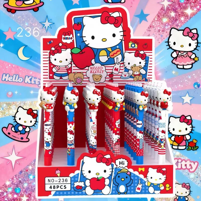 

Набор из 36 шт. милых стираемых гелевых ручек Sanrio Kitty, 0,5 мм, синие чернила, для подписи, школьные принадлежности