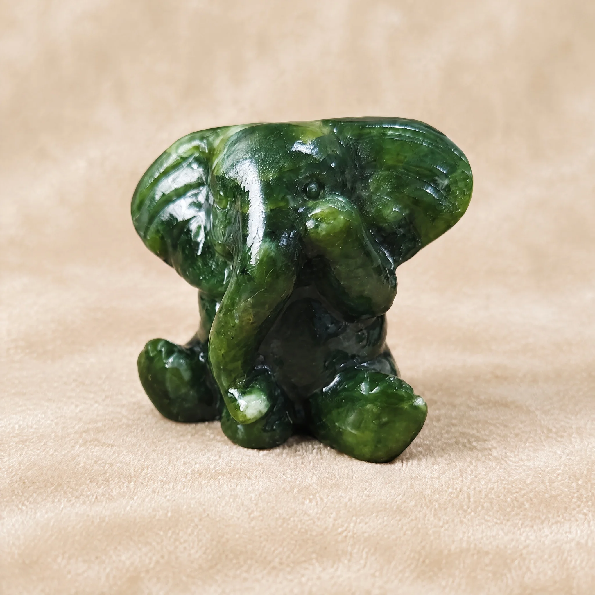 random pattern natural zosite elephant statue Boho-style natural stone/crystal wealth attracting decorative stone carved