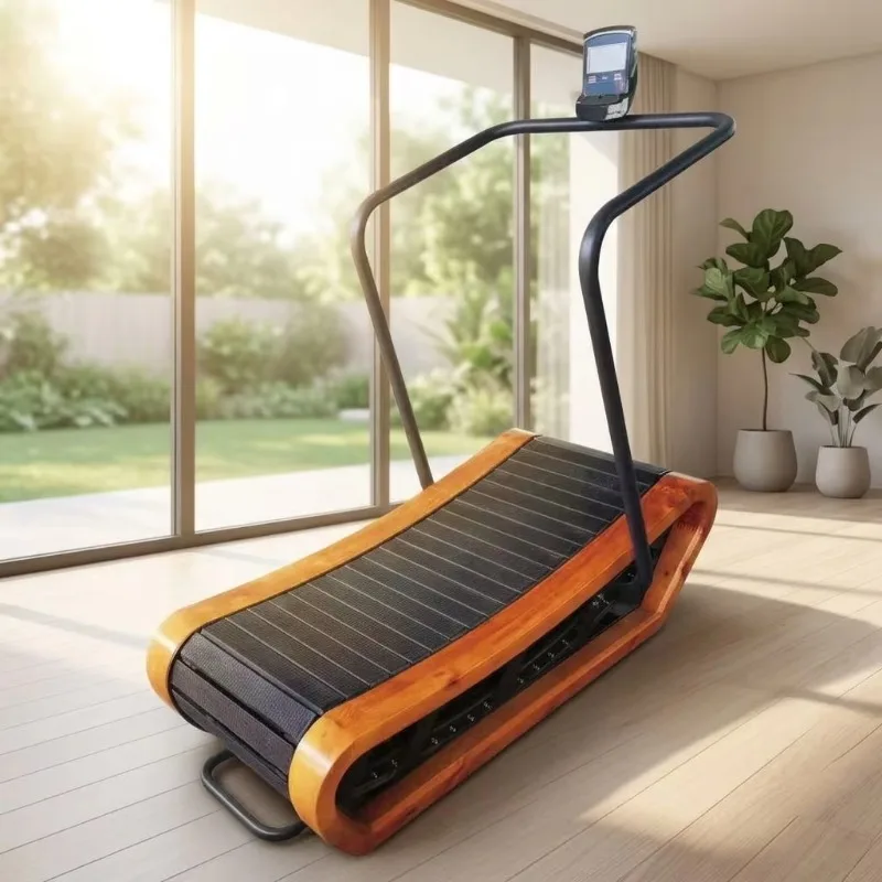 Self-Generating Manual Running Machine,AerobicCardioTrainingEquipmentforGymFitnessWorkout