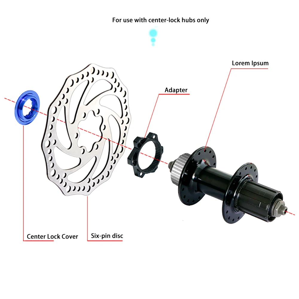 Fahrrad Center Lock Zu 6 Bolzen Rotor Lock Ring Adapter Rennrad Bremsscheibe Schloss Abdeckung Ring Konverter Für Shimano CN – Detail 3