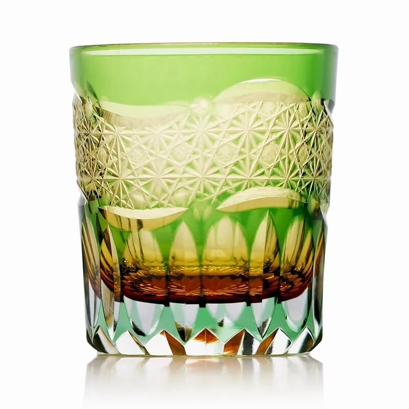 Japanese Edo Kiriko Crystal Ware Whisky Cup Hannd Carving Lucky Clouds Wine Glass Liquor Snifter Water Mug Best Present For Dad