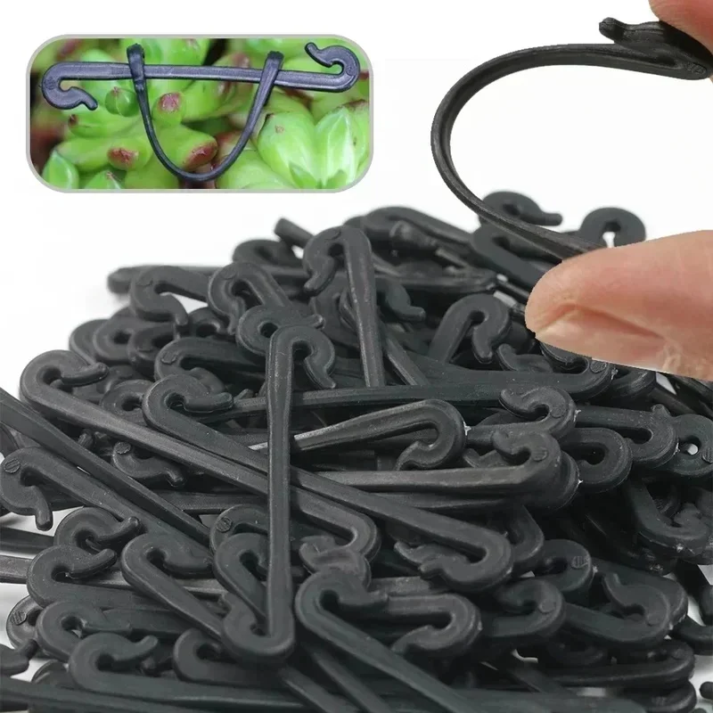 50-500Pcs Plant Fixing Clips Vine Fastener Hooks For Vegetable Grafting Stem Support Gardening Fixing Buckle Accessories