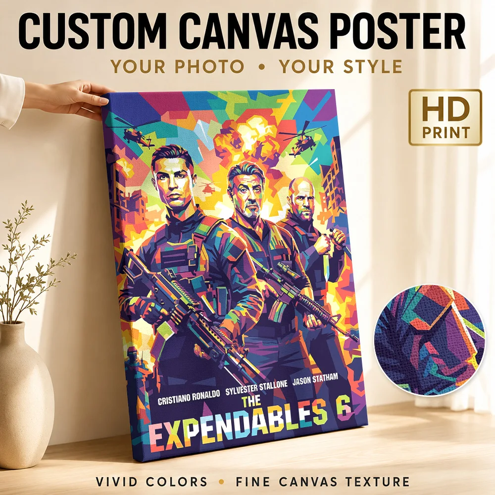 The Expendables 6: Total War Canvas Print Poster Custom Modern Aesthetic Canvas Wall Art for Bedroom Decor Gift for Collectors