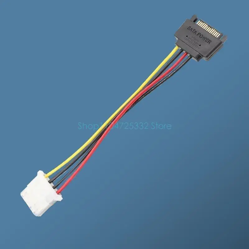 

Efficient 4Pin Power Cord Big 4Pins to 15pin Adapter Cable for 4Pin Fan