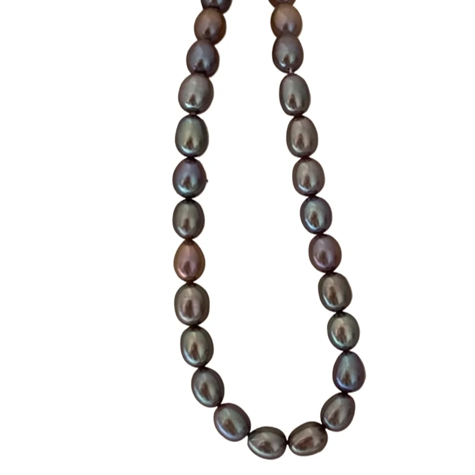 

CHARMING 7" 7-8MM GENUINE NATURAL TAHITIAN BLACK BAROQUE PEARL BRACELET