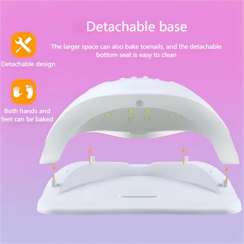 Lampada per unghie professionale da 110 W |   36 perline UV/LED |   Funzione timer + sensore automatico |   Polimerizzazione rapida per tutti gli smalti gel"