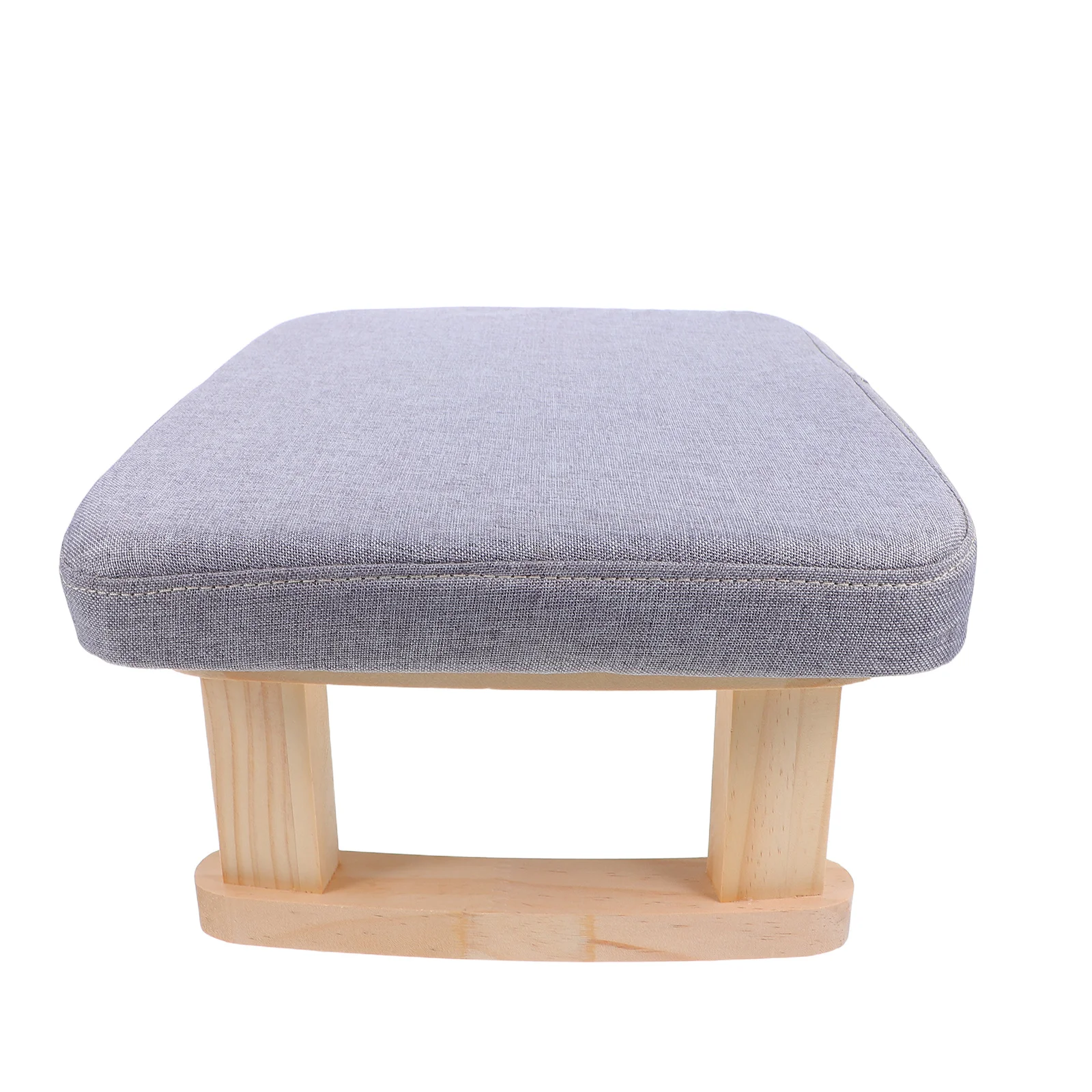 

1pc Low Wooden Stool Small Footrest For Living Room Bedroom Office Sofa Tea Stool Vintage Style Solid Wood Frame Modern Design