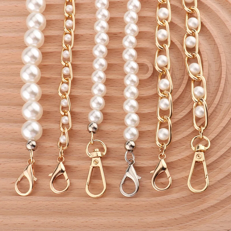 

Bag Chain Multiple Sizes Single Shoulder Crossbody Handbag Chain Bag Chain Pearl Chain Lobster Buckle Chain Diy Pearl