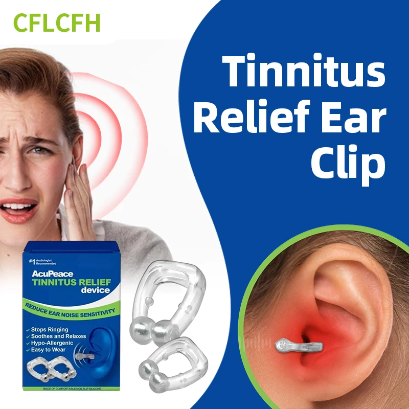 Tinnitus Relief Clip Improve Hearing Calming Ear Set Anti Ear Ringing Pain Itchy Earache Pressure Treatment Magnetic Ear Clip