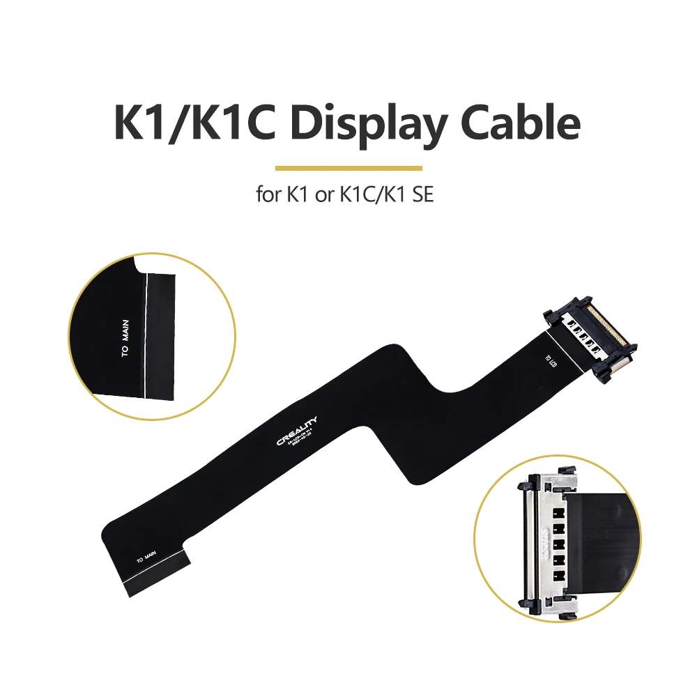 Original K1/K1C FPC Cable Display Screen Connection Cable L162mm for K1C K1/SE Ender3 V3/Plus 3D Printer Parts Black FPC Cable