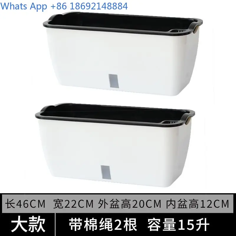 أصيص زهور نبات الفجل الأخضر بوعاء زراعة الخضروات البلاستيكية وعاء شرفة صندوق مستطيل لزراعة الخضروات