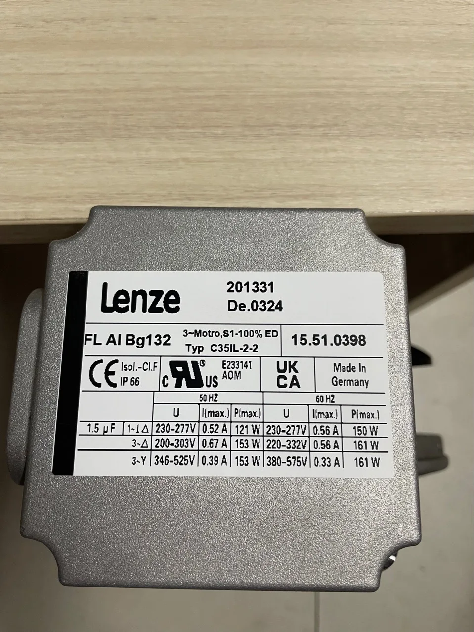 2025 Ventilador de refrigeración Lenze FL AI Bg132