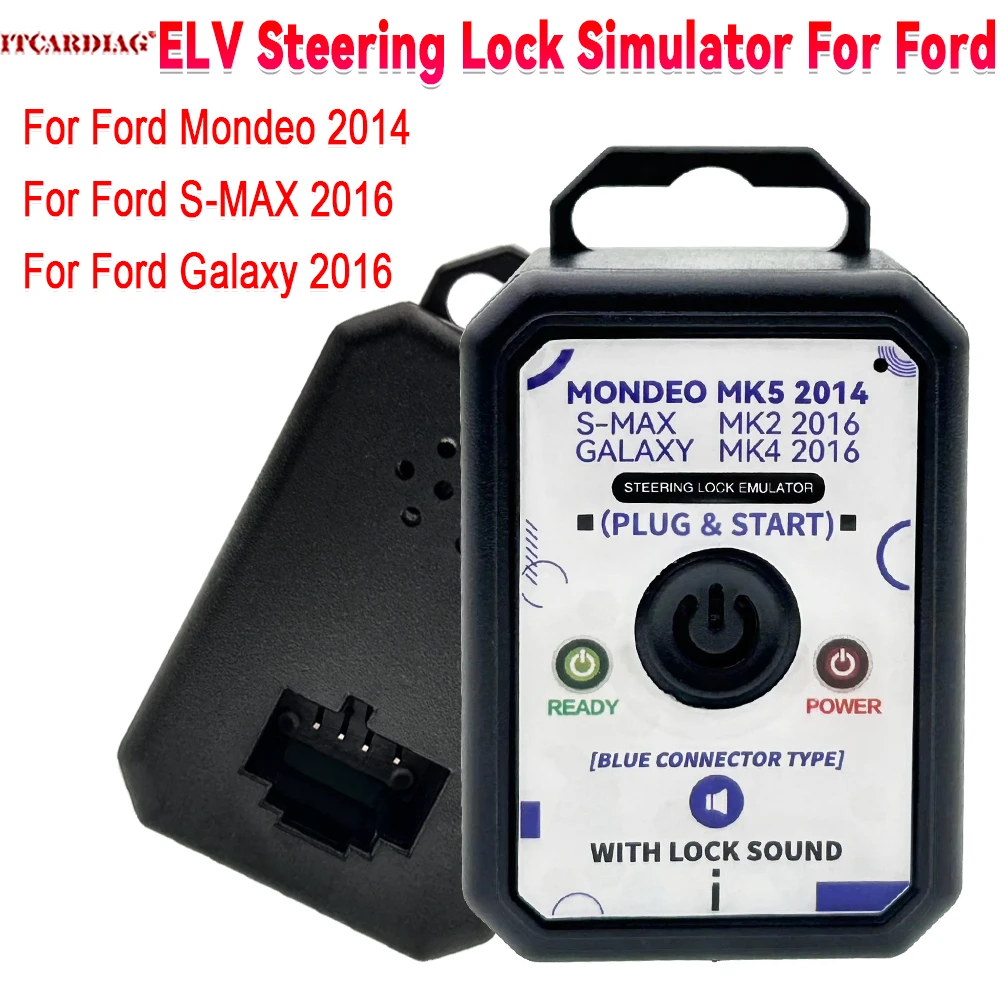 

Эмулятор симулятора рулевого замка ELV для Ford Mondeo 2014/S-Max 2016/Galaxy 2016, эмулятор замка рулевого управления со звуком блокировки
