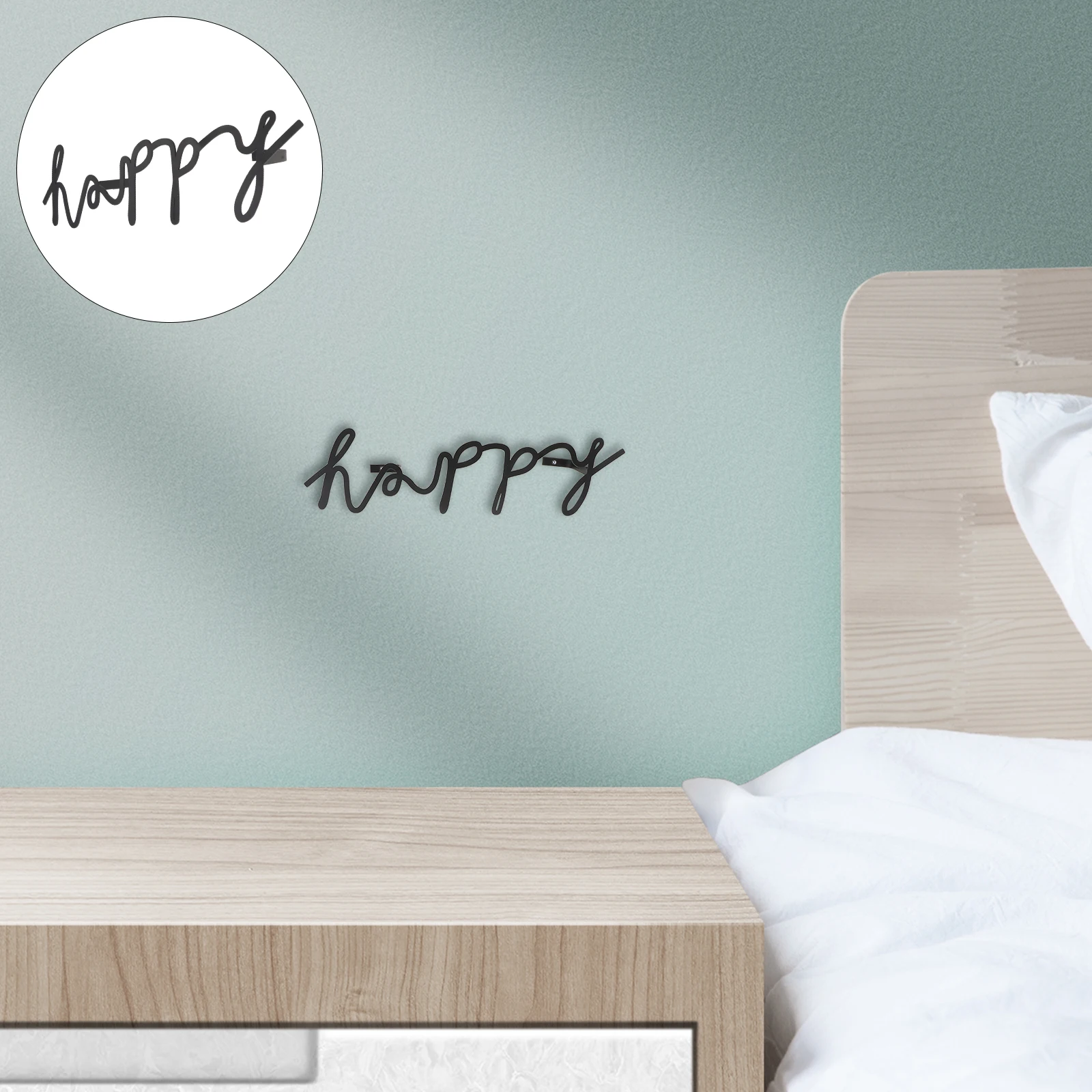 

1Pcs Wall Word Sculpture Iron Hanging Decoration Pendant for Home Office Living Room Bedroom Wall Art Ornament Gift