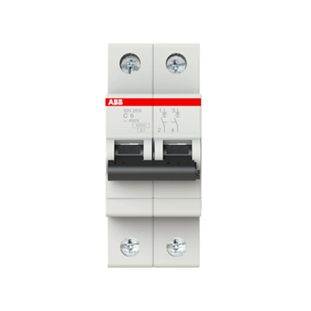 

SH202-C6 10103986 2P | 6A | C | 6kA Miniature Circuit Breaker 2CDS212001R0064