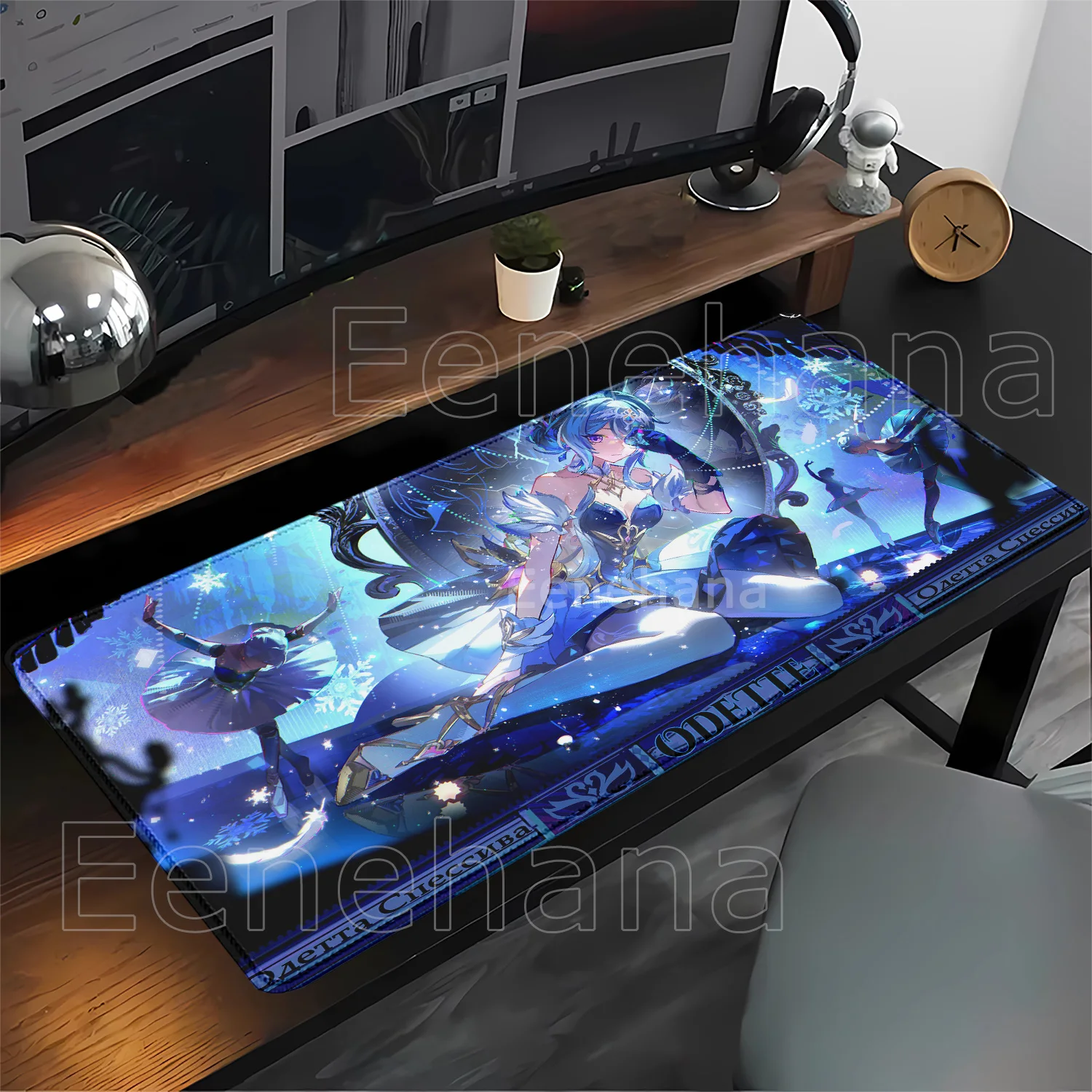 New Odette Genshin Impact PC Gaming Mouse Pad Large Rubber Keyboard Mousepad Non-slip Base Offices HD Printing Esports Desk Mat