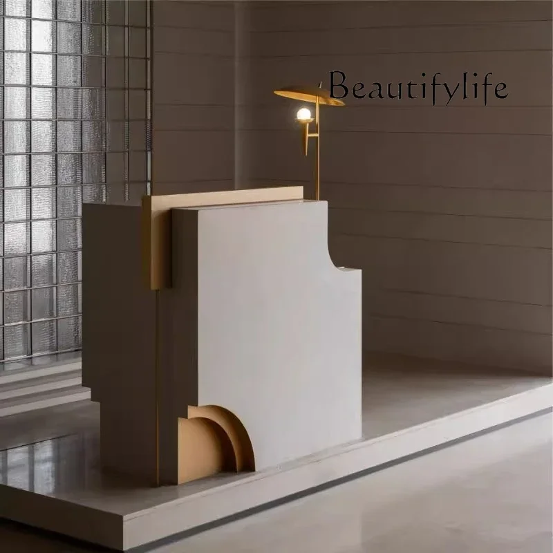 

recepcion mostrador checkout page Small information desk Exhibition hall Service Reception desk Simple paint reception Welcome b