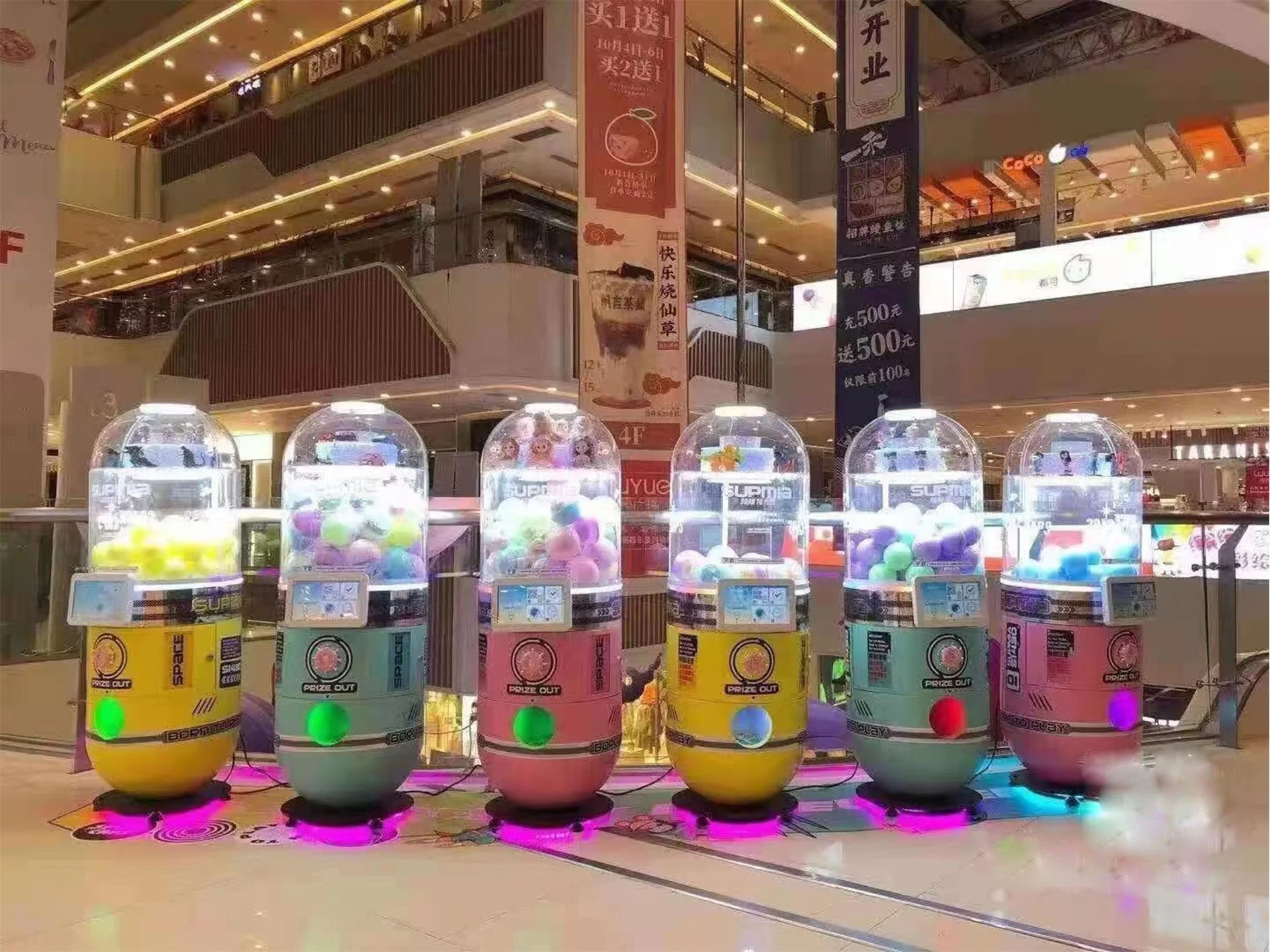 Electronic Coin Operated Amusement Equipment Random Toys Capsule Toy Coin Operated Gashapon Vending Machine