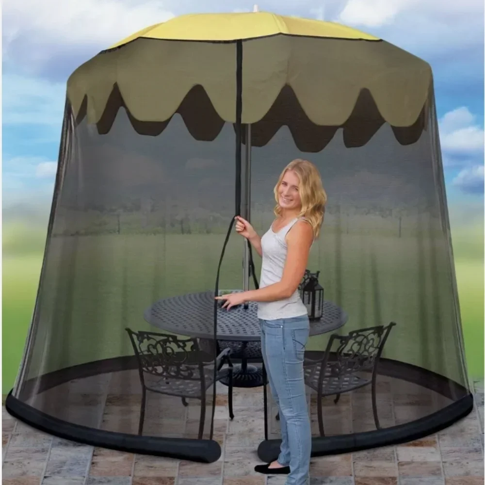 

9 feet outdoor sunshade table sunshade net outdoor patio mosquito and insect prevention new