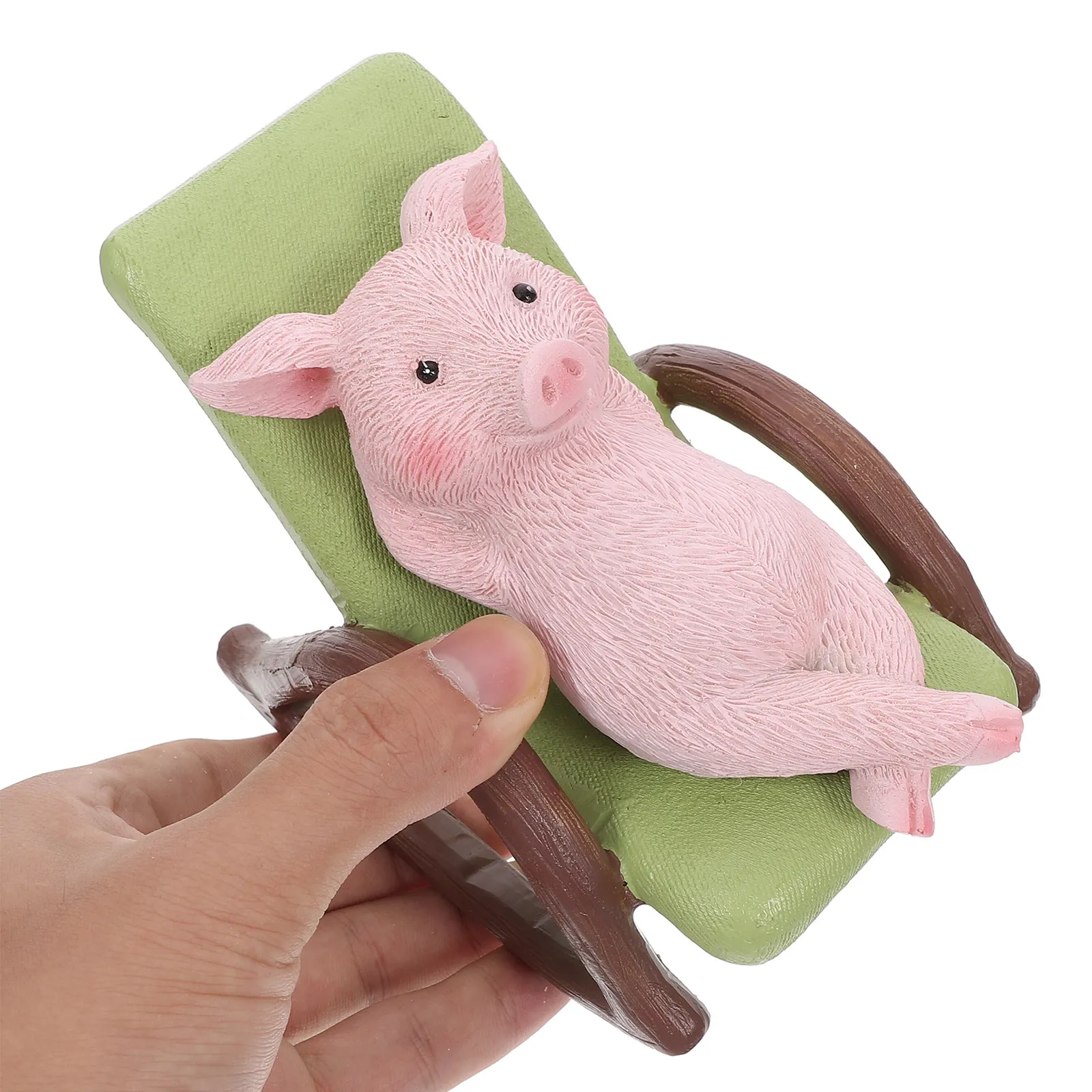 Resin Animal Sculpture Rocking Chair Sitting Lying Pig Outdoor Garden Statue Yard Ornament Pig Decorative Sculpture