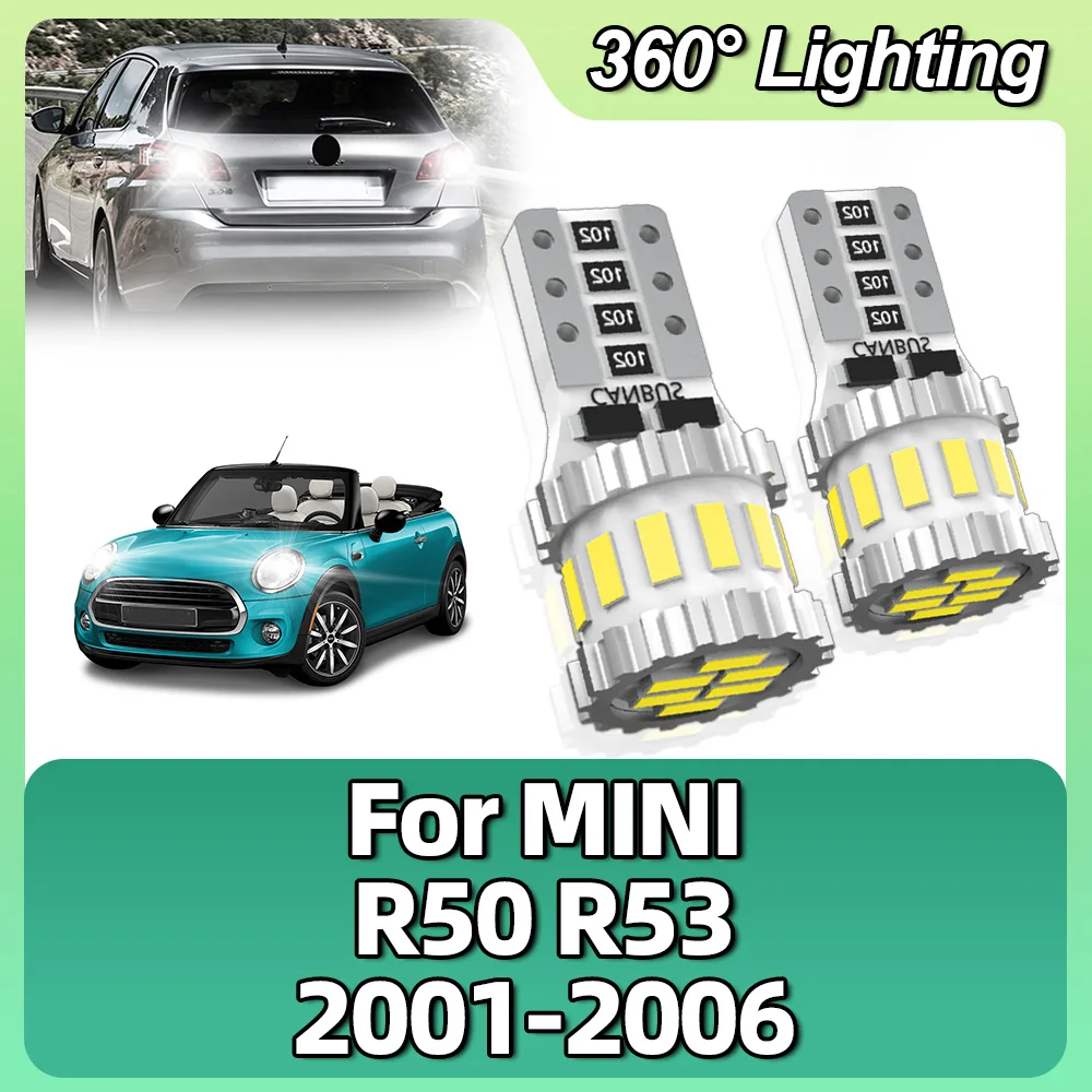 

For MINI R50 R53 2001 2002 2003 2004 2005 2006 W5W T10 LED Bulbs Car Parking Position Lights Canbus 6000K 168 194 License Plate