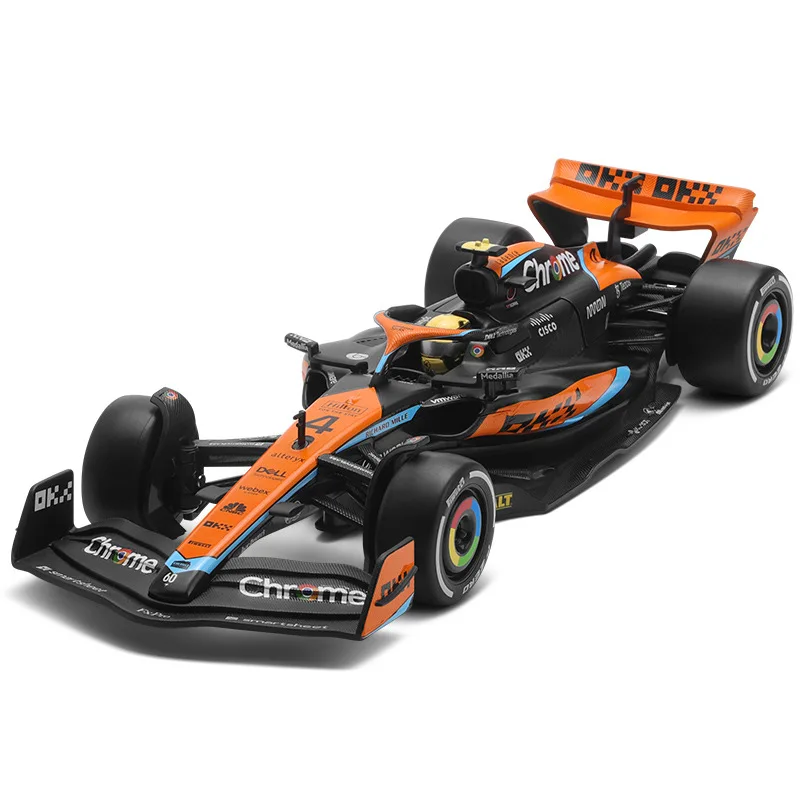 1-24-mcl60-2023-4を日本語に翻訳してください--ランド・ノリス-p2-英国-gp-マクラーレン-f1-81-オスカー・ピアストリ-ダイキャスト-レーシング-スーパーカー-モデル-コンペティション-ビークル-おもちゃ