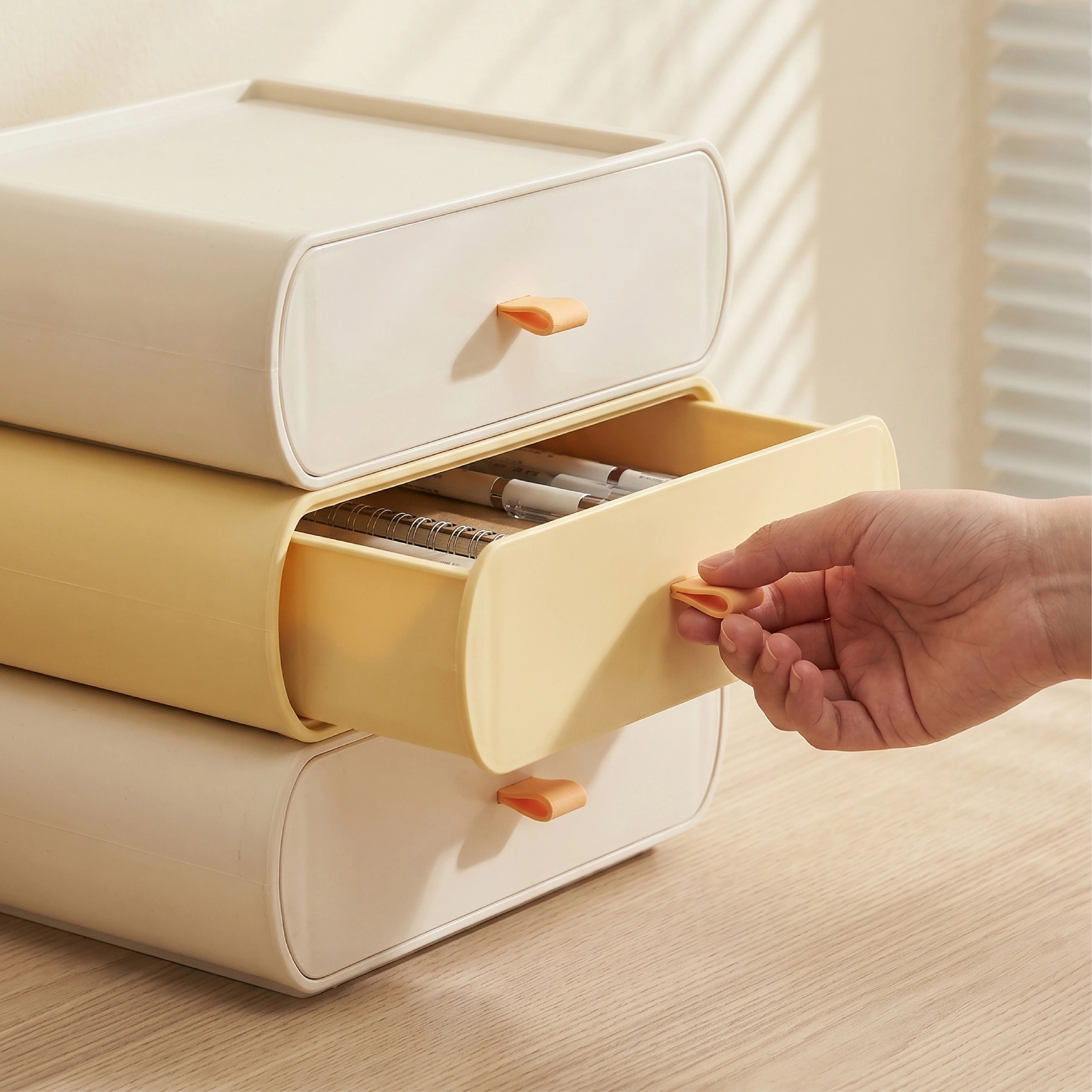 Single Desk Drawer Storage Box, Desktop Can Be Stacked Storage Box, Suitable For Desk, Stationery, Sundry, Storage Supplies